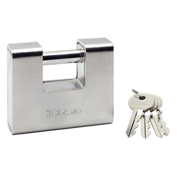 Master Lock 690EURD hangslot 90 mm van gehard staal, met drie sleutels