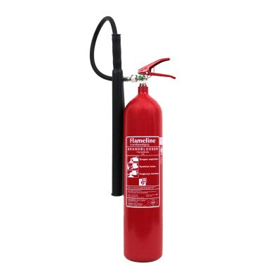 Flameline CO2-blusser 5 kg, rode cilinder met zwarte sneeuwhoorn