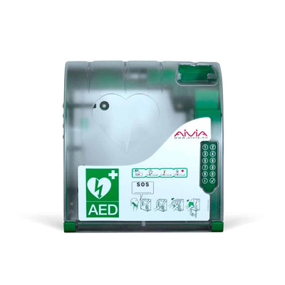 AIVIA 210 AED-buitenkast met pincodeslot en AED-pictogram