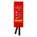 Mexxo blusdeken 180x180 cm in rode hardcase met gebruiksinstructies